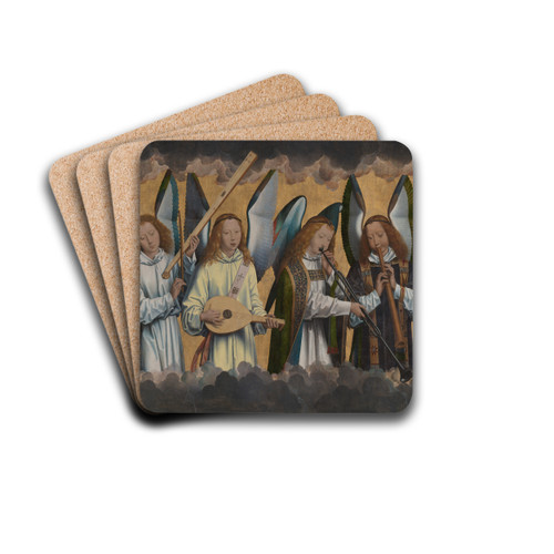 Music-making Angels by Hans Memling Drink Coasters - set of 4