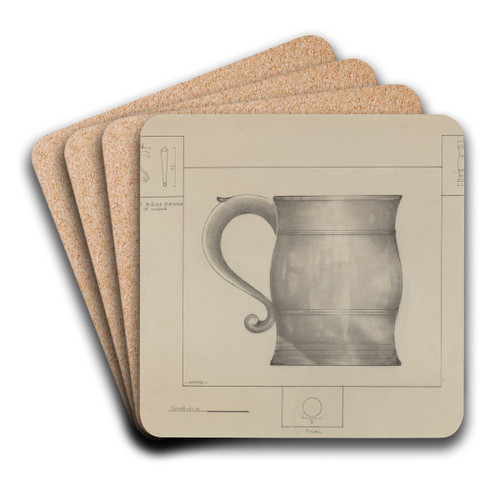 Pewter Mug by Henry Meyers Art Drink Coaster set Pewter Mug by Henry Meyers Art Drink Coaster set