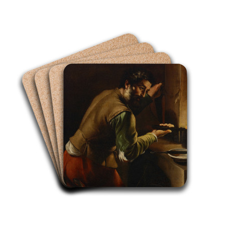 A silversmith by Mattia Preti Drink Coasters - set of 4