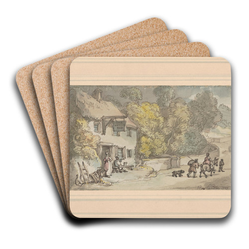 The World's End Inn by Thomas Rowlandson Art Drink Coaster set