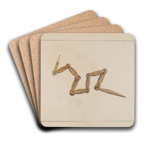 Candlestick by Benjamin Resnick Art Drink Coaster set