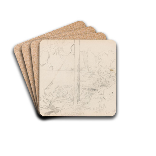 Fra Sanda by Hans Gude Drink Coasters - set of 4
