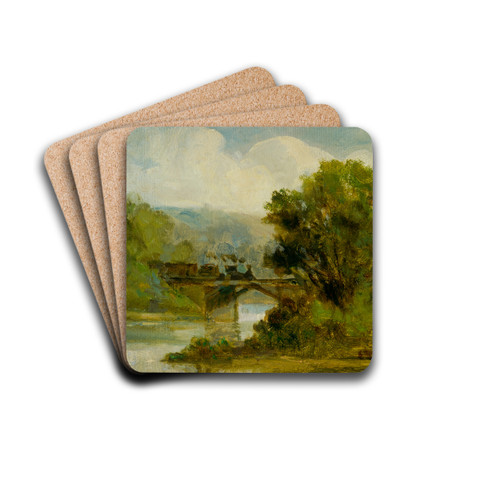 Train by Edward Mitchell Bannister Drink Coasters - set of 4