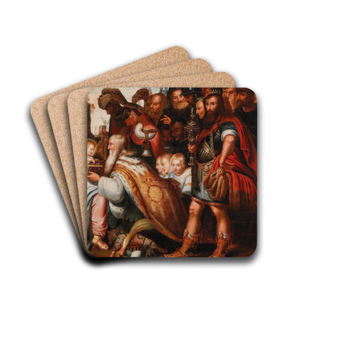 The Adoration of the Magi by Workshop of Artus Wolffort Drink Coasters - set of 4 The Adoration of the Magi by Workshop of Artus Wolffort Drink Coasters - set of 4