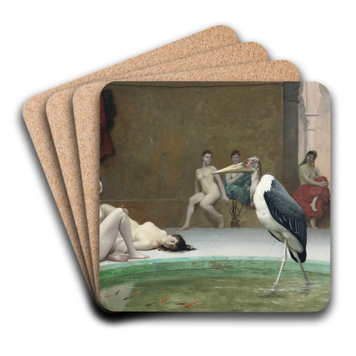 Le Marabout in the Harem bath by Jean-Lon Grme Art Drink Coaster set