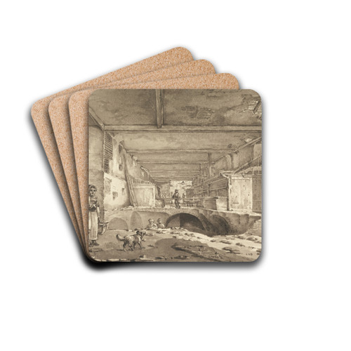 St. James Market, Saturday by Robert Bremmel Schnebbelie Drink Coasters - set of 4
