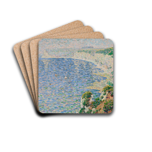 A View of the Cliffs at Etretat by Claude Emile Schuffenecker Drink Coasters - set of 4