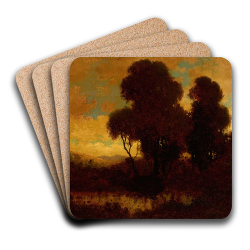 Evening Landscape by William Keith Art Drink Coaster set