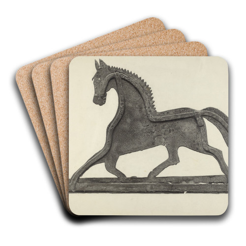 Weather Vane - Horse by Herman Bader Art Drink Coaster set