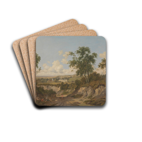 Penshurst Place, Kent by Patrick Nasmyth Drink Coasters - set of 4 Penshurst Place, Kent by Patrick Nasmyth Drink Coasters - set of 4