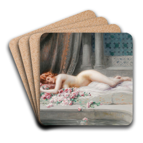 Nu Allong by Delphin Enjolras Art Drink Coaster set