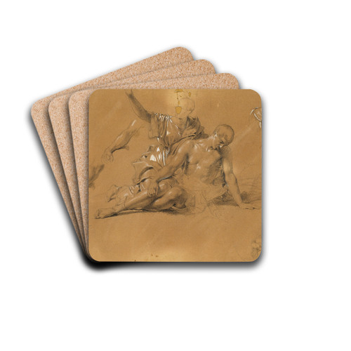 Studie zu 'Arindal und Daura' by Johann Peter Krafft Drink Coasters - set of 4