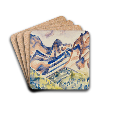 Berglandschaft by August Babberger Drink Coasters - set of 4