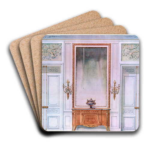 Chambre a coucher Louis XVI. Face des portes.... by Georges Rmon Art Drink Coaster set