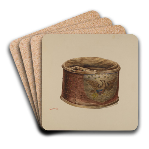 Drum by Charles Moss Art Drink Coaster set
