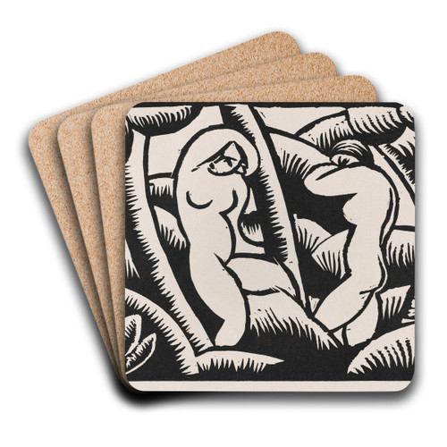 Nude IX by Georg Schrimpf Art Drink Coaster set
