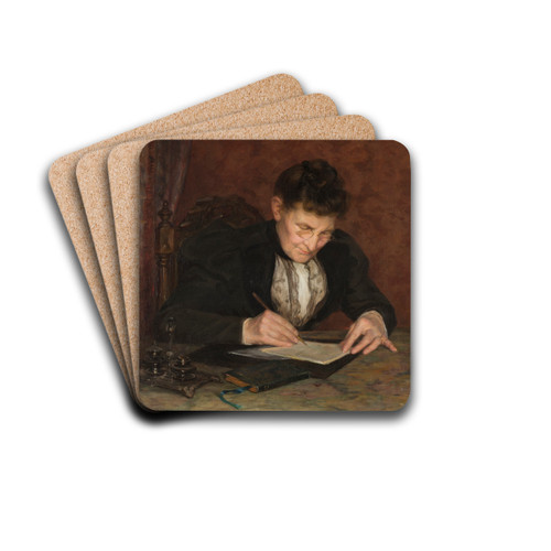 Portrait of Margaretha Rudophina Westerman Holstijn by Elisabeth Frederica Kruseman van Elten Drink Coasters - set of 4