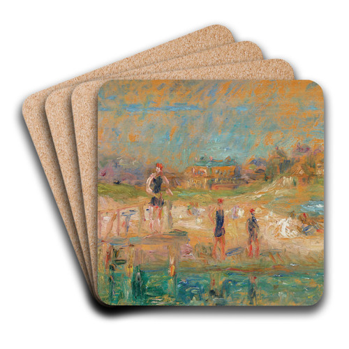 Bathers by William James Glackens Art Drink Coaster set
