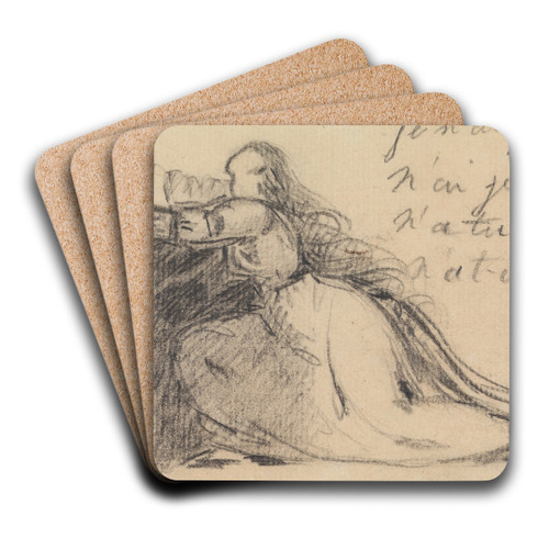 Study of a Woman Pleading on Her Knees by Benjamin Robert Haydon Art Drink Coaster set