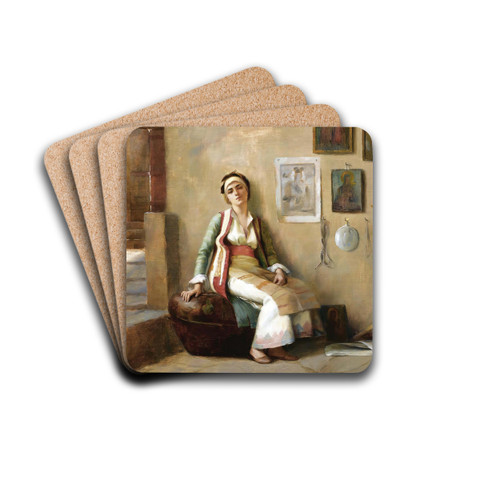 A Moment's Rest by Theodoros Ralli Drink Coasters - set of 4