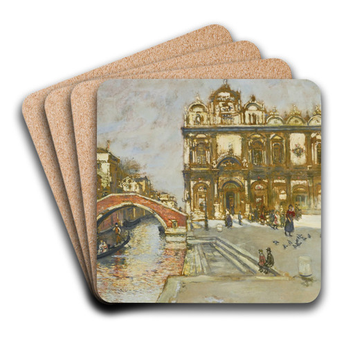 Campo San Giovanni e Paolo, Venise by Jean Franois Raffalli Art Drink Coaster set
