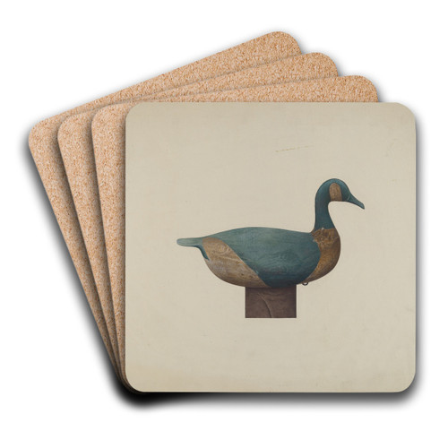 Decoy Duck by John Sullivan Art Drink Coaster set