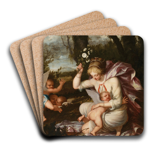 The punishment of Cupid by Pietro Liberi Art Drink Coaster set