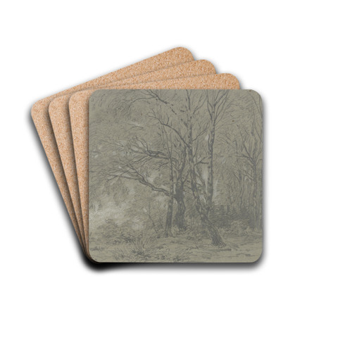A sapling birch grove by Jakob Maurer Drink Coasters - set of 4
