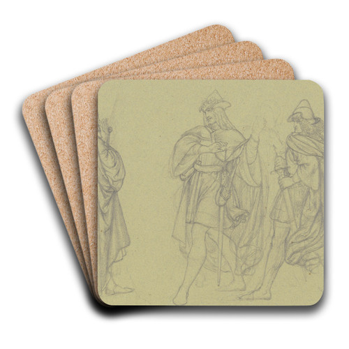 The disputing kings by Ferdinand Fellner Art Drink Coaster set The disputing kings by Ferdinand Fellner Art Drink Coaster set