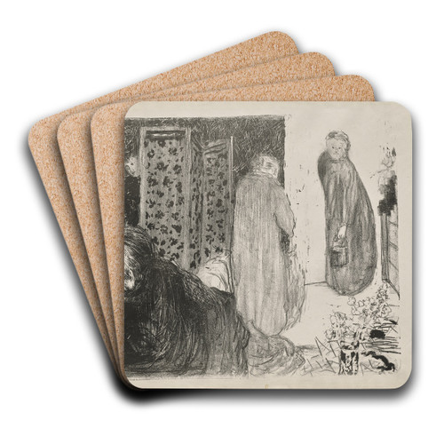 Interior with a Screen by douard Vuillard Art Drink Coaster set