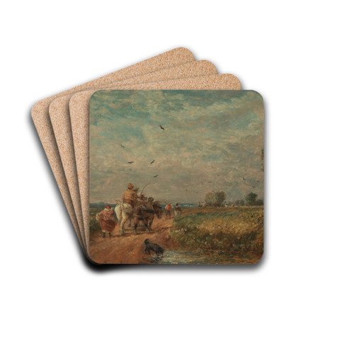 Going to the Hayfield by David Cox Drink Coasters - set of 4