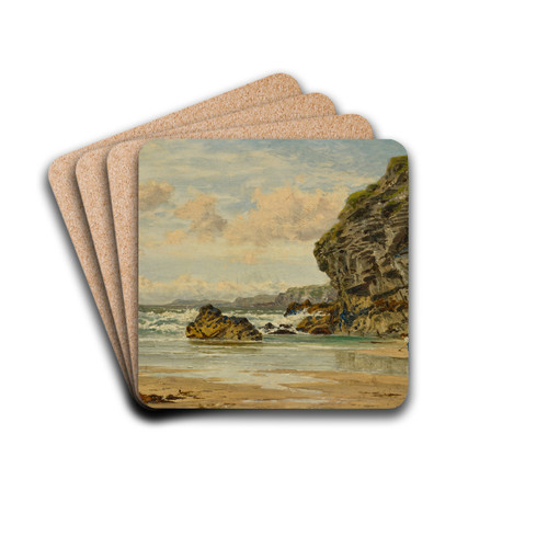 Cornish Cliffs, Newquay by Benjamin Williams Leader Drink Coasters - set of 4 Cornish Cliffs, Newquay by Benjamin Williams Leader Drink Coasters - set of 4