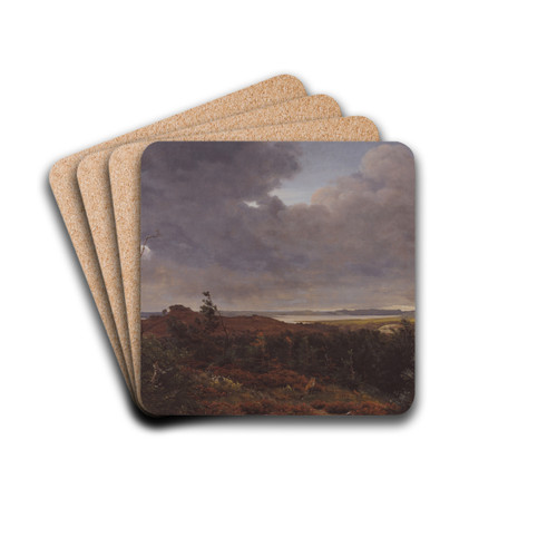 View of Frederiksvrk from Tisvilde Wood, North Zealand by P. C. Skovgaard Drink Coasters - set of 4