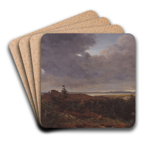 View of Frederiksvrk from Tisvilde Wood, North Zealand by P. C. Skovgaard Art Drink Coaster set