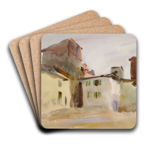 Borgo San Lorenzo by John Singer Sargent Art Drink Coaster set