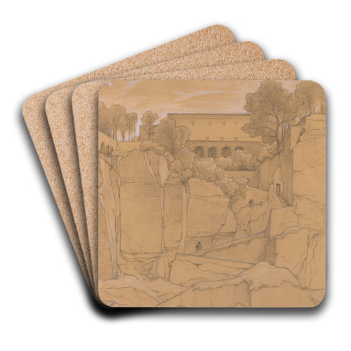 Sorrento by Franois Edouard Bertin Art Drink Coaster set