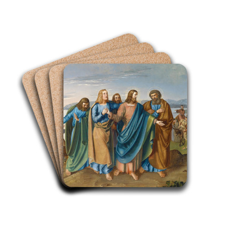 Jesus At The Sea Of galilee by Carl Oesterley Drink Coasters - set of 4 Jesus At The Sea Of galilee by Carl Oesterley Drink Coasters - set of 4