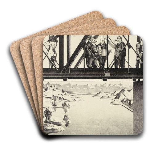 Die Herren der Welt by Georg Scholz Art Drink Coaster set Die Herren der Welt by Georg Scholz Art Drink Coaster set