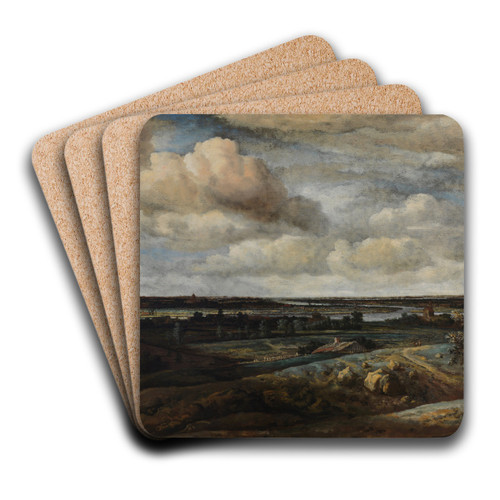 Dutch Panorama Landscape with a Distant View of Haarlem by Philips Koninck Art Drink Coaster set