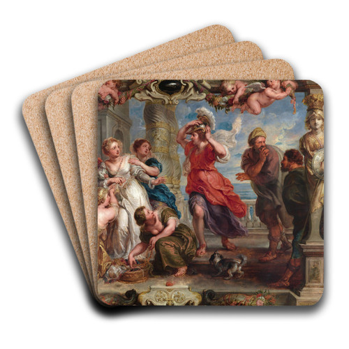 Achilles Discovered By Ulysses Among The Daughters Of Lycomedes by Peter Paul Rubens Art Drink Coaster set Achilles Discovered By Ulysses Among The Daughters Of Lycomedes by Peter Paul Rubens Art Drink Coaster set