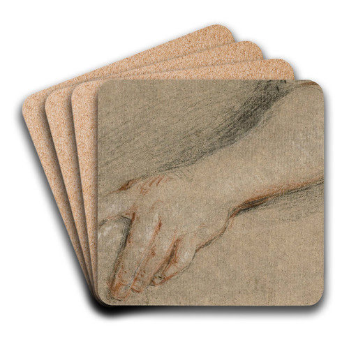 Hand Pointing and Forearm by Antoine Coypel Art Drink Coaster set Hand Pointing and Forearm by Antoine Coypel Art Drink Coaster set