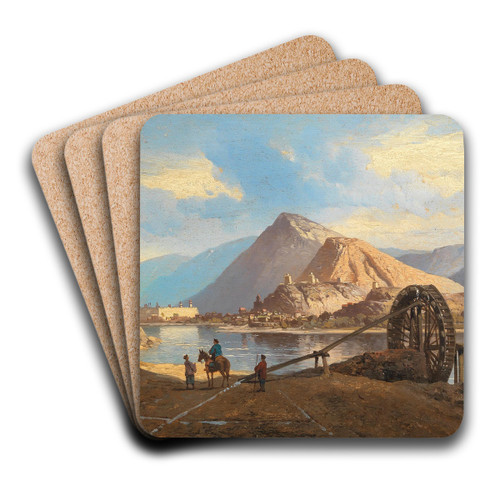 Partie aus Sdasien by Carl Hasch Art Drink Coaster set