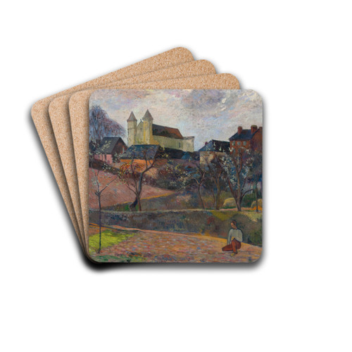 Vue de Rouen by Paul Gauguin Drink Coasters - set of 4