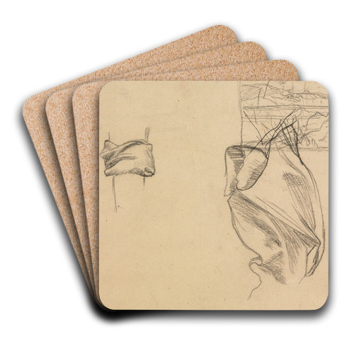 Studies of Drapery and Study of a Landscape (verso) by Pierre Puvis de Chavannes Art Drink Coaster set Studies of Drapery and Study of a Landscape (verso) by Pierre Puvis de Chavannes Art Drink Coaster set