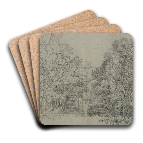Forest section 2 by Jakob Maurer Art Drink Coaster set