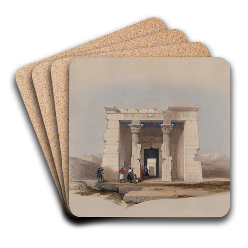 Temple of Dandour [Dendr], Nubia. by David Roberts Art Drink Coaster set