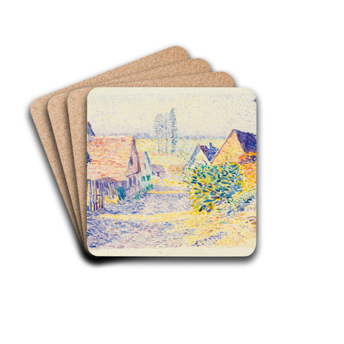 Dorfstrae in Leopoldshafen II by Alexander Kanoldt Drink Coasters - set of 4