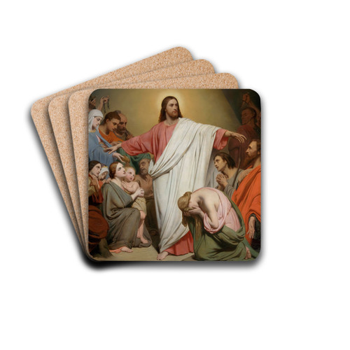 Christ Remunerator by Ary Scheffer Drink Coasters - set of 4