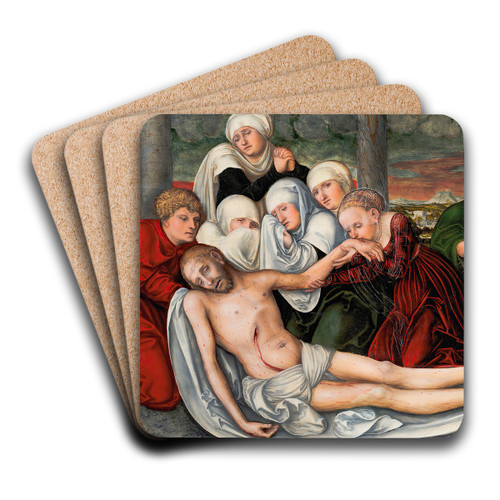 The Lamentation by Lucas Cranach the Elder Art Drink Coaster set