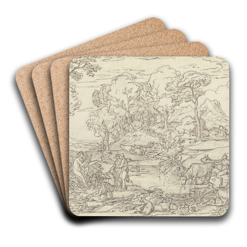 Landschaft mit Apoll unter den Hirten by Joseph Anton Koch Art Drink Coaster set